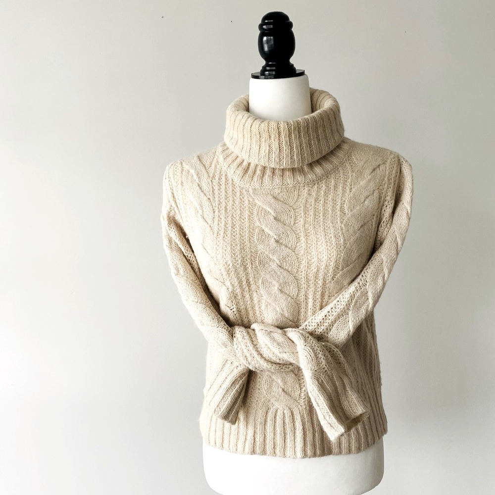 Neutral Wool Chunky Sweater